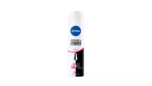 Дезодорант-антиперспирант женский спрей Nivea Clear Черное и Белое 150 мл