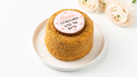 Торт "Открытка для мамы" медово-сметанный