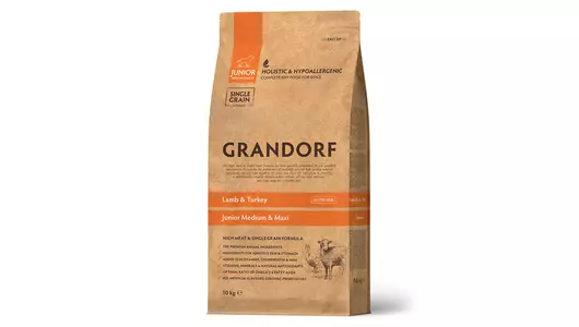 GRANDORF Med&Maxi Junior Lamb/Turkey Корм сух.ягненок,индейка д/юниоров средних и крупных пород 10кг