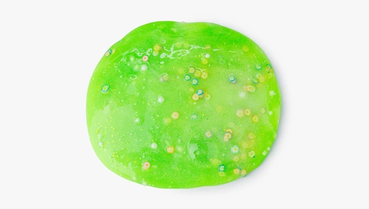 Слайм с шариками в стакане