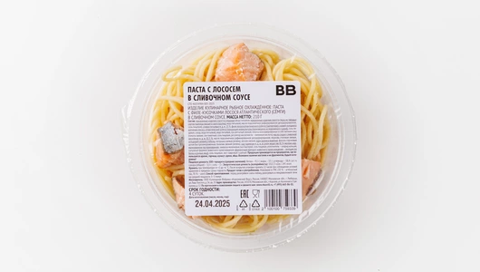 Паста с лососем в сливочном соусе