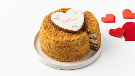 Торт "Валентинки" медово-сметанный, 270 г