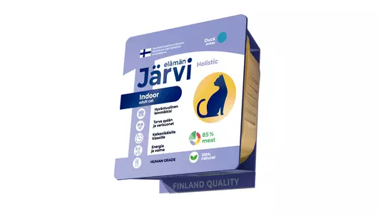 Влажный корм Jarvi Holistic мясной паштет для домашних кошек с уткой, 100 гр
