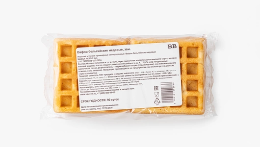 Вафли бельгийские медовые, зам.