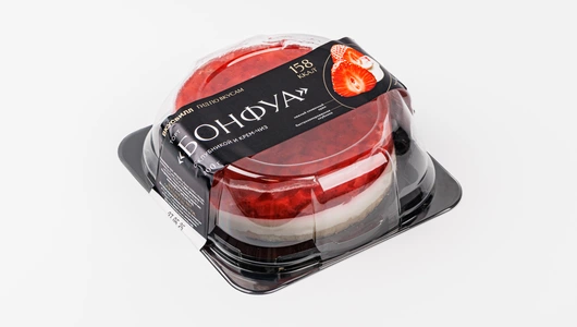 Торт "Бонфуа" с цельной клубникой и крем-чиз