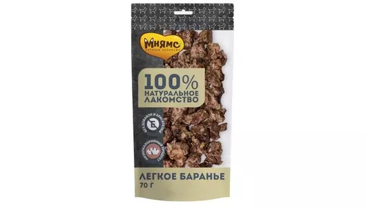 МНЯМС Лакомство Легкое баранье д/собак 70г