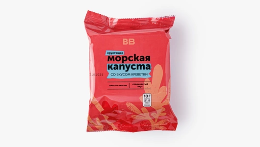 Морская капуста хрустящая со вкусом креветки, 10 г