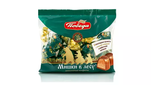 Конфеты шоколадные Победа вкуса Мишки в лесу с нежной начинкой и вафельной крошкой 200 г Конфеты шоколадные Победа вкуса Мишки в лесу с нежной начинкой и вафельной крошкой 200 г