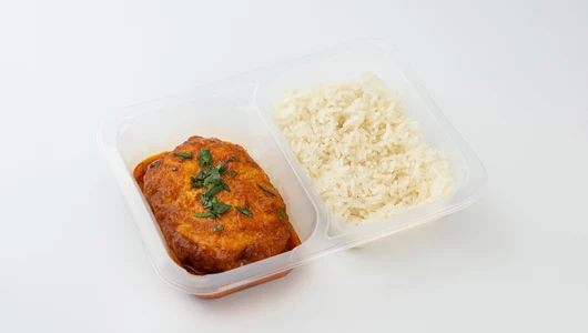 Зраза куриная под&nbsp;томатным соусом с&nbsp;рисом