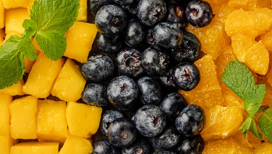 Фруктовый микс (апельсин, голубика, манго)