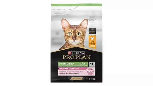 PRO PLAN Delicate Digestion Sterilised Adult Корм сух.кур.д/стер.кошек с чувств.пищевар.3кг