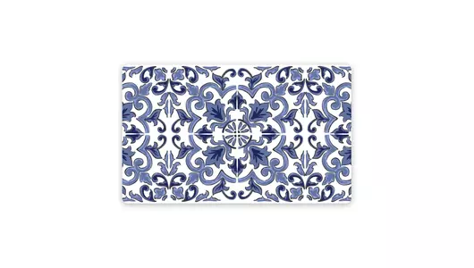 TARHONG Коврик под миски "Canyon", синий с рисунком, 48х29см