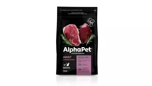 ALPHAPET Adult Корм сух.говядина с печенью д/кошек 1,5кг