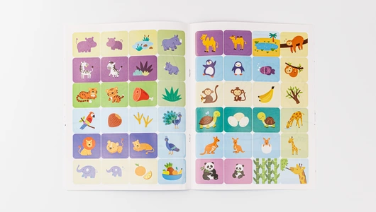 Раскраска с наклейками-пазлами "Зоопарк" (48 наклеек)