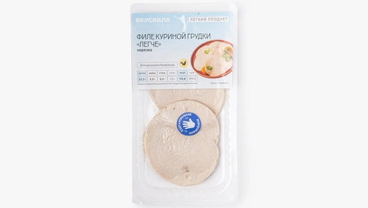 Филе куриной грудки "Легче", нарезка