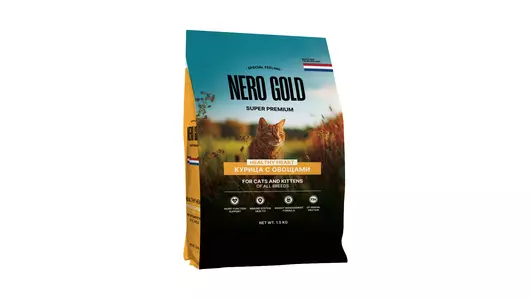 NERO GOLD super premium Сухой корм для кошек и котят с мясом курицы и овощами, 1.5кг
