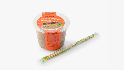 Лапша веган гречневая соба с&nbsp;овощами и&nbsp;соусом терияки, кафе