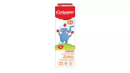 Зубная паста детская Colgate Клубника с фтором 3-5лет 60 мл Зубная паста детская Colgate Клубника с фтором 3-5лет 60 мл