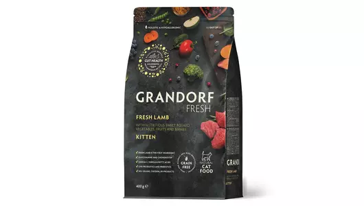 GRANDORF Fresh Kitten Lamb&Potato Корм сух.ягненок,батат д/котят 400г
