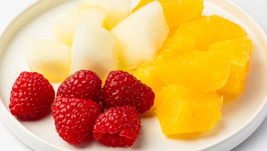 Фруктовый микс (дыня, апельсин, малина), 170 г