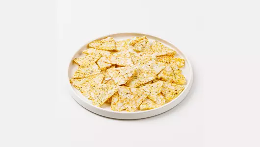 Чипсы цельнозерновые кукурузно-рисовые со вкусом "Соус Песто"