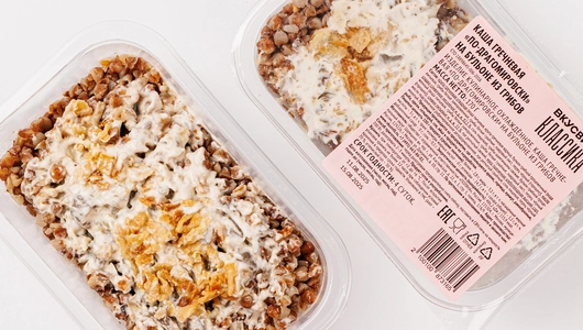 Каша гречневая "по-драгомировски" на бульоне из грибов