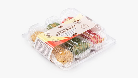 Эклеры "Ассорти" с&nbsp;кракелином, 3 шт