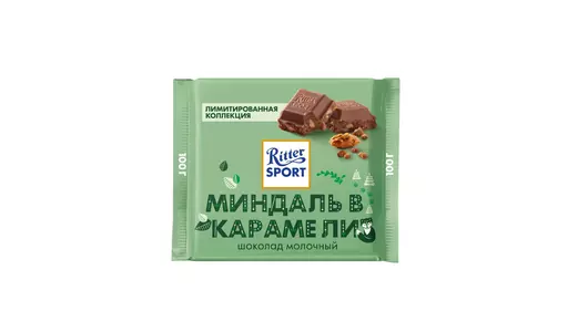 Шоколад молочный Ritter Sport Миндаль в карамели 100 г Шоколад молочный Ritter Sport Миндаль в карамели 100 г