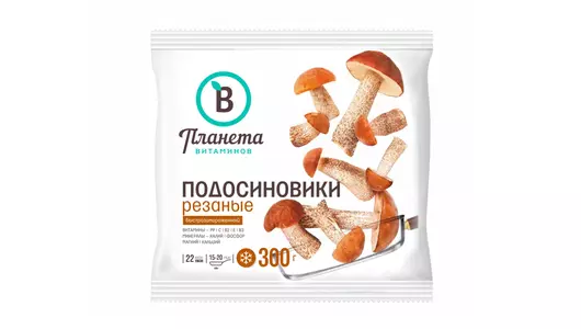 Грибы Планета Витаминов Подосиновики резаные замороженные 300 г