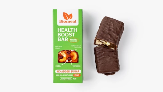 Батончик шоколадный с кокос. карамелью, кешью и клюквой