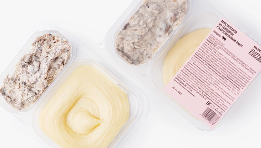 Бефстроганов из говядины с картофельным пюре