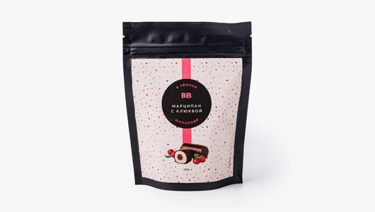Конфеты "Марципан с клюквой в темном шоколаде"
