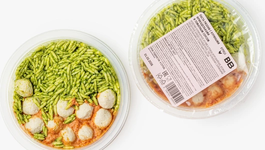 Паста Ризони с&nbsp;куриными фрикадельками и&nbsp;томатным соусом