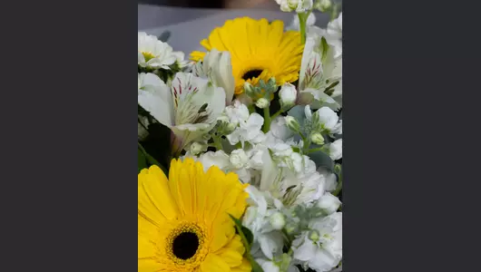 Дизайнерский букет из&nbsp;гербер и&nbsp;маттиолы