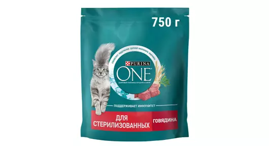 Корм сухой Purina one для стерилизованных кошек говядина пшеница 750 г Корм сухой Purina one для стерилизованных кошек говядина пшеница 750 г