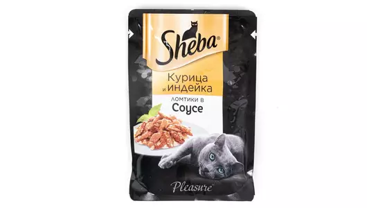 SHEBA 75гр Корм для кошек ломтики в соусе Курица и Индейка (пауч)