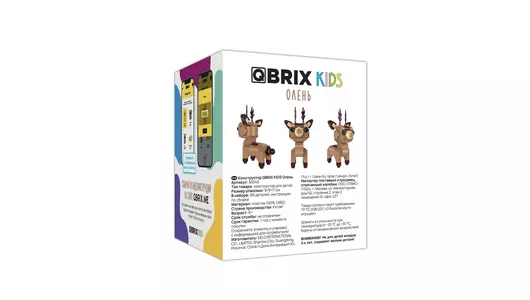 Конструктор детский QBRIX Олень серия Зоопарк 6+