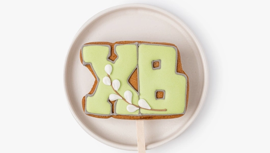 Пряник имбирный "Светлая Пасха" на&nbsp;палочке, 1 шт.