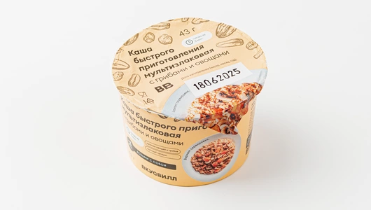 Каша мультизлаковая с грибами и овощами быстрого приговления