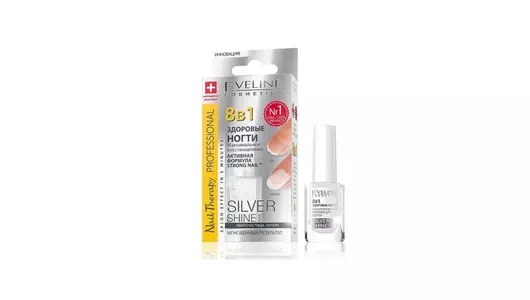 Лак для ногтей Eveline Здоровые ногти Silver Shine 8в1 12 мл