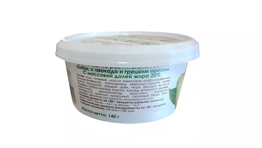 Крем чиз Solio на&nbsp;растительной основе авокадо и&nbsp;грецким орехом 20% 140 г