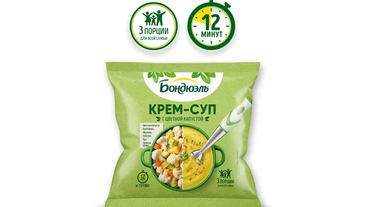 Смесь овощная Бондюэль крем-суп с&nbsp;цветной капустой замороженная 350 г