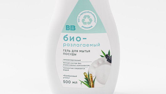 Гель для мытья посуды биоразлагаемый "Бамбуковый уголь"