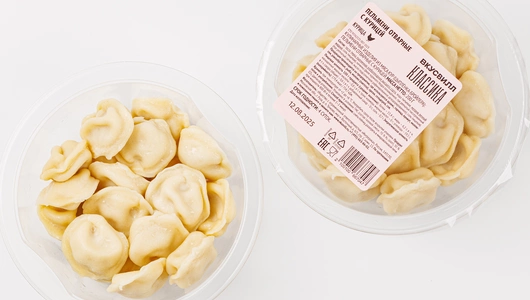 Пельмени отварные с курицей