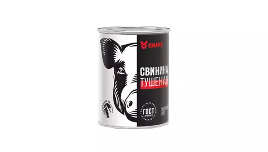 Свинина тушеная Сила высший сорт ГОСТ ж/б 338 г