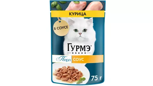 Гурмэ 75гр Корм для кошек Мини-Филе Курица (Пауч)
