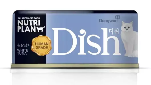 Влажный корм NUTRI PLAN DISH для кошек, белый тунец в бульоне (банка) 85гр