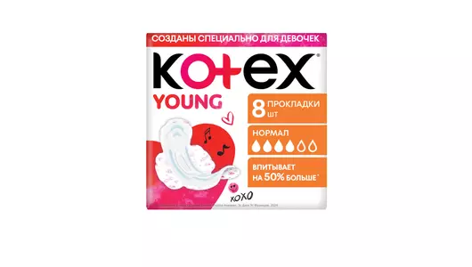 Прокладки гигиенические Kotex Young для девочек-подростков Fast Absorb 10 шт