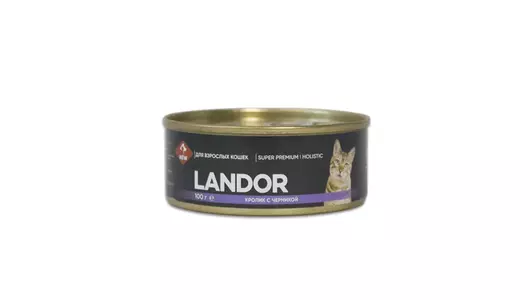 LANDOR 100гр Корм для кошек кролик с черникой