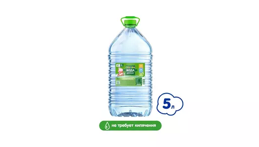 Вода питьевая детская Gipopo негазированная с 0 месяцев пэт 5 л